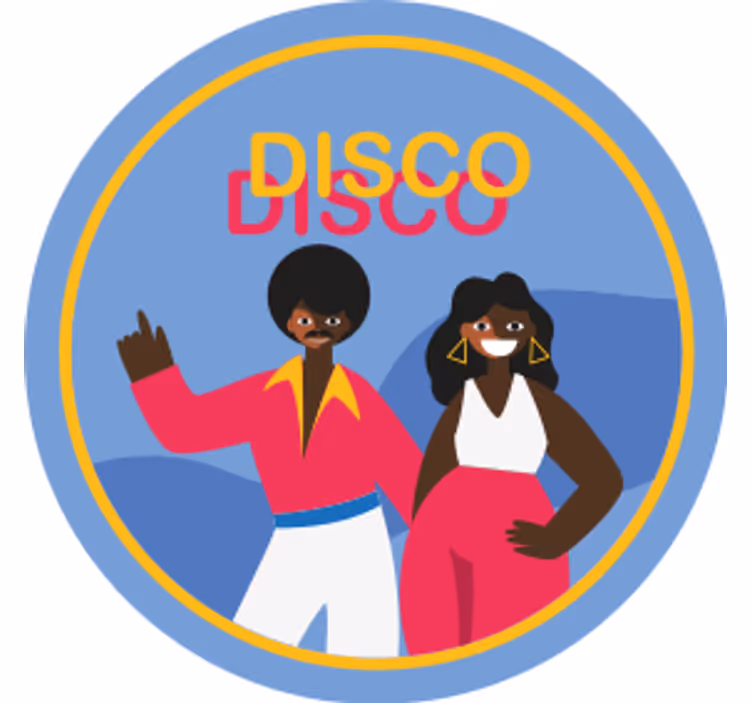 Untersetzer freak für die disco dance party - TenStickers