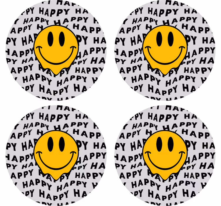Bierdeckel sprüche mit smiley gesicht der freude - TenStickers