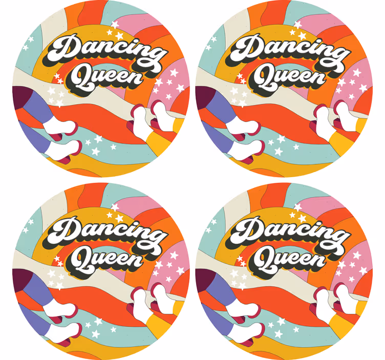 Untersetzer personalisiert mit buntem tanzfüße design - TenStickers