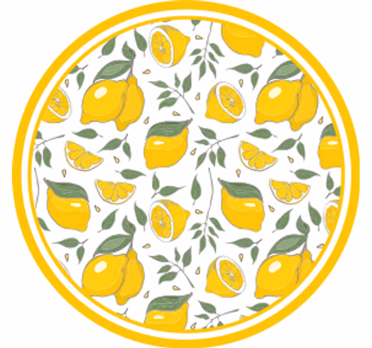 Untersetzer mit zitronenmuster elementen - TenStickers