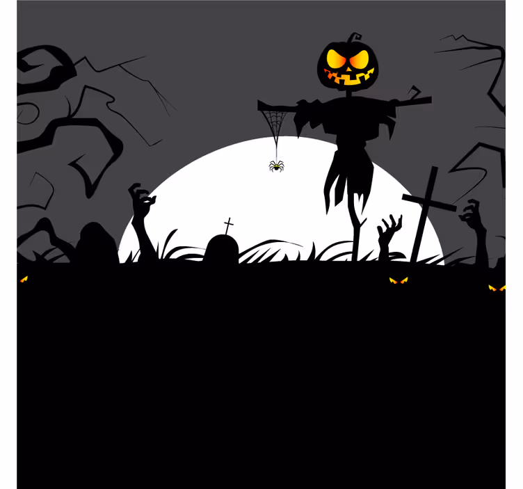 Untersetzer halloween mit kürbis und erntegeist - TenStickers