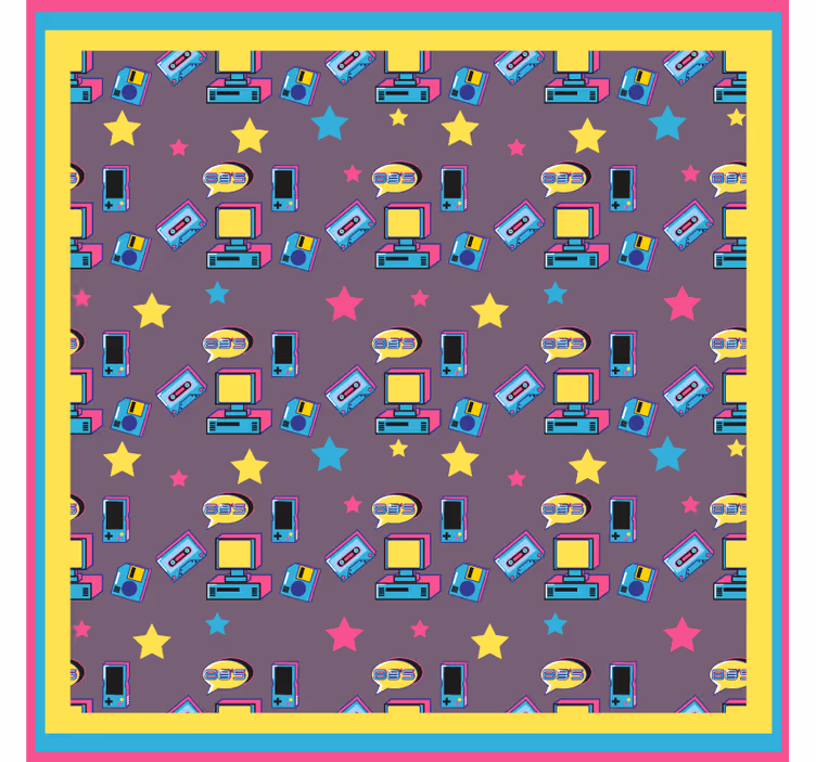 Untersetzer freak im retro-tech-muster - TenStickers