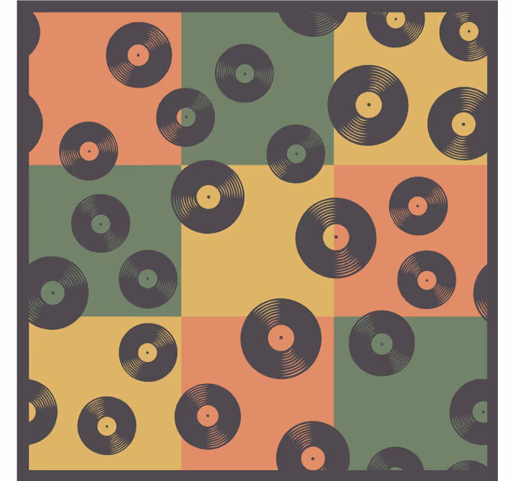 Untersetzer freak im vinyl-schallplatten-design - TenStickers