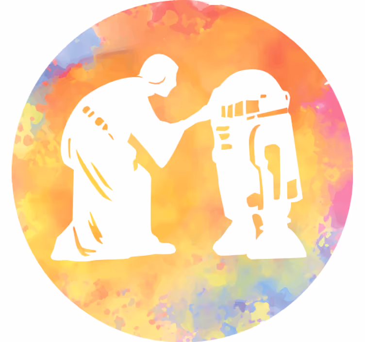 Untersetzer freak charakterinteraktionssilhouette - TenStickers