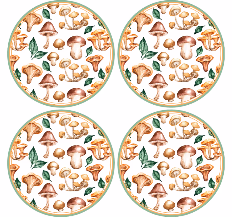 Untersetzer freak mit pilzmuster-design - TenStickers