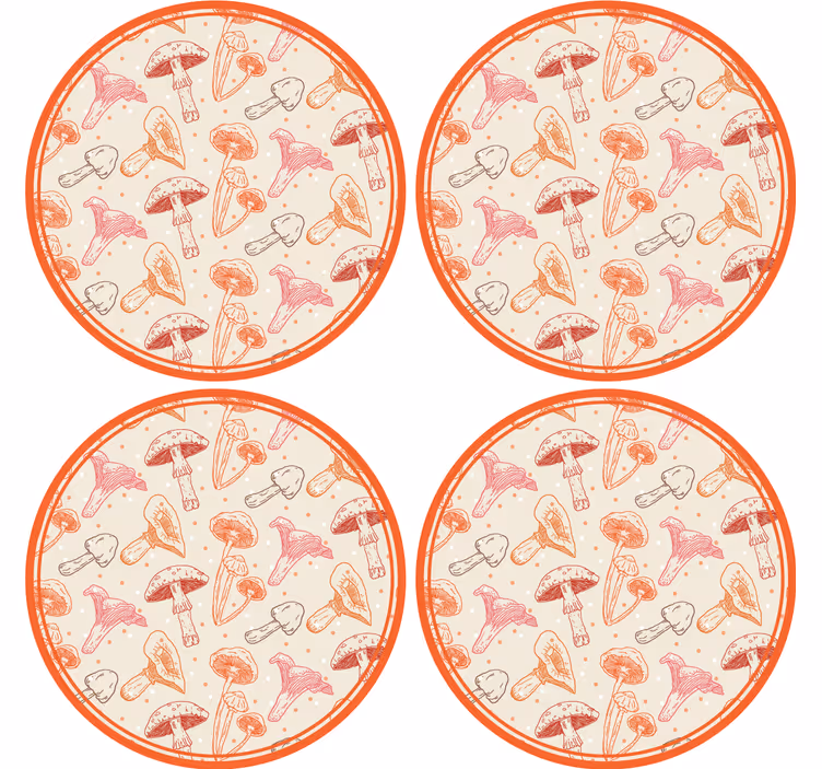 Untersetzer freak mit verspielter pilzillustration - TenStickers