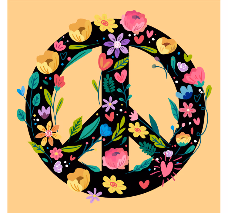 Bierdeckel sprüche botanisches friedenssymbol - TenStickers