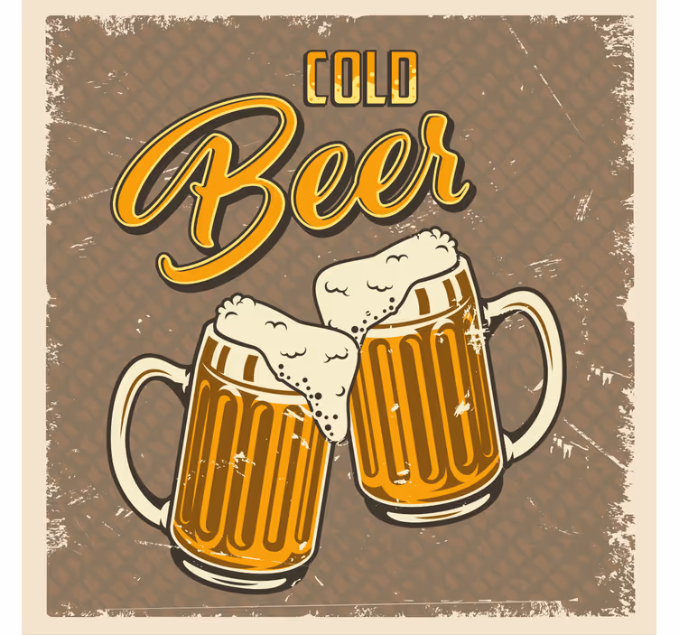 Bierdeckel für schaumige bierkrüge - TenStickers