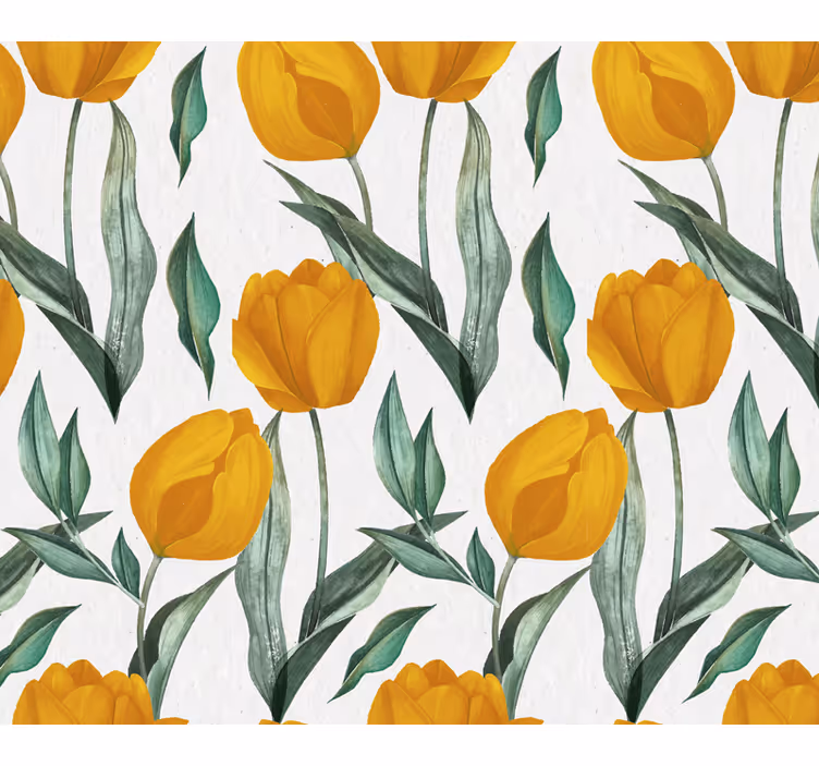 Untersetzer mit gelbem tulpenmuster - TenStickers
