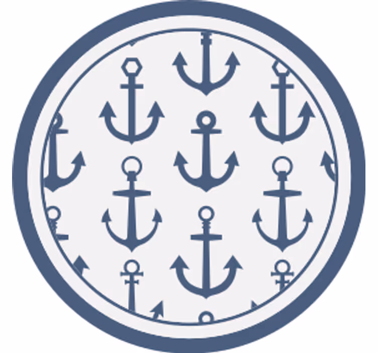 Untersetzer mit nautischem anker-motiv - TenStickers