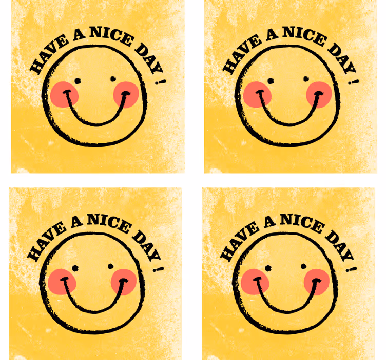 Bierdeckel sprüche fröhliches smiley mit gruß - TenStickers