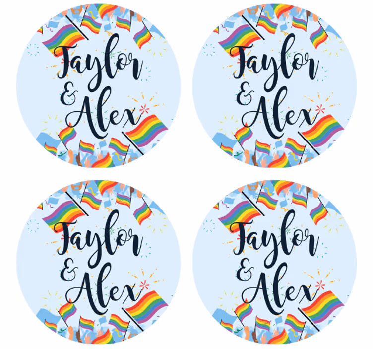 Bierdeckel regenbogenflaggen feier - TenStickers