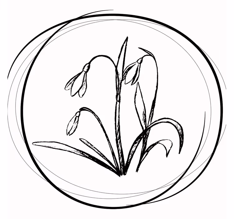 Untersetzer eleganter floraler skizze - TenStickers