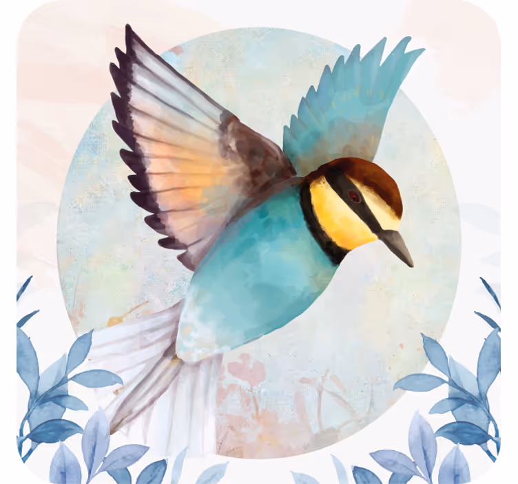 Untersetzer freak bunter fliegender vogel - TenStickers