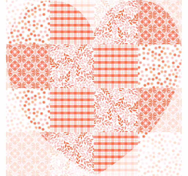 Untersetzer weihnachten herzmuster patchwork - TenStickers