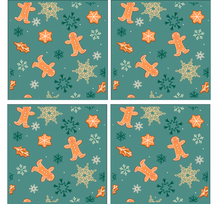 Untersetzer weihnachten lebkuchenmuster - TenStickers