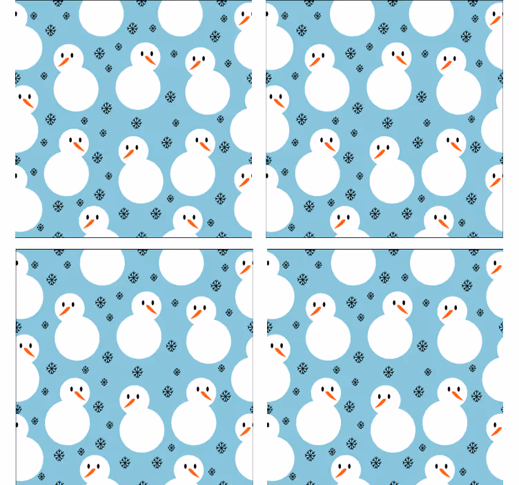 Untersetzer weihnachten schneemannmuster hintergrund - TenStickers