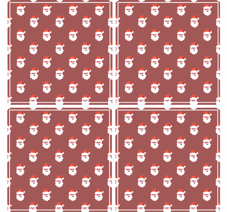 Untersetzer weihnachten mit weihnachtsmann-motiven - TenStickers