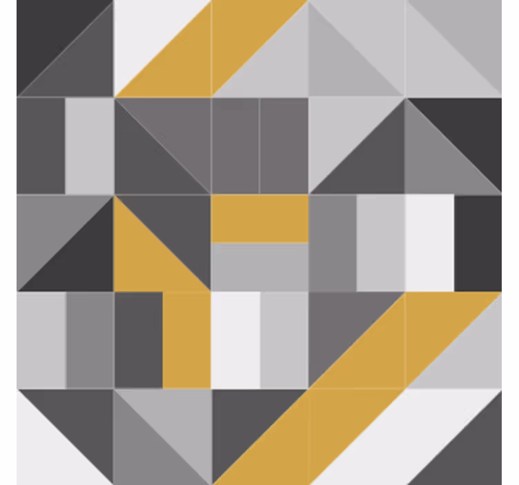 Untersetzer geometrische blöcke mit gelb - TenStickers