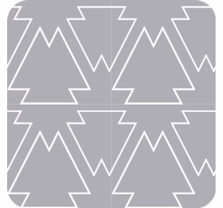 Untersetzer mit angularen baum-motiv - TenStickers