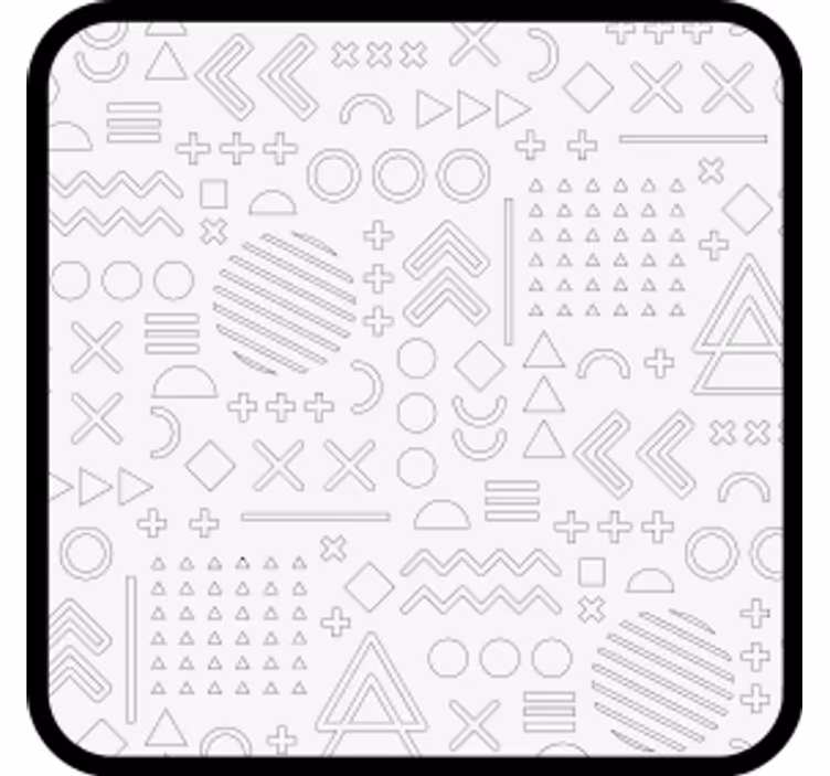 Untersetzer mit abstrakten geometrischen mustern - TenStickers