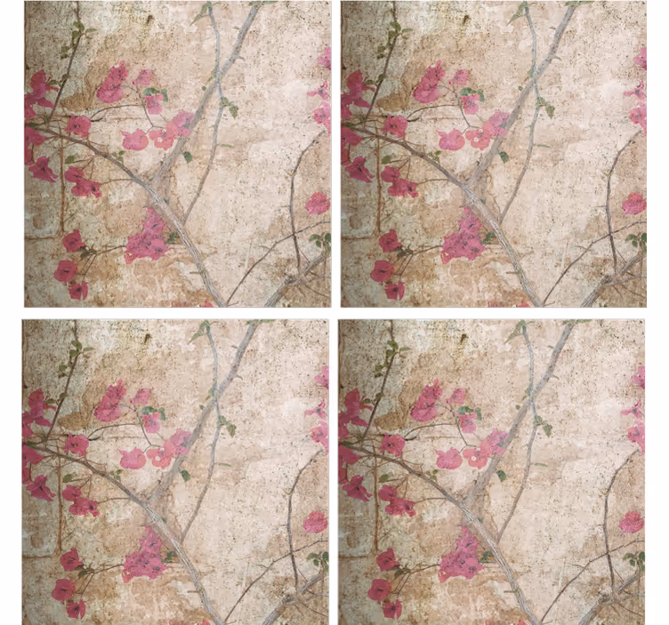 Untersetzer mit strukturiertem blumenmuster - TenStickers