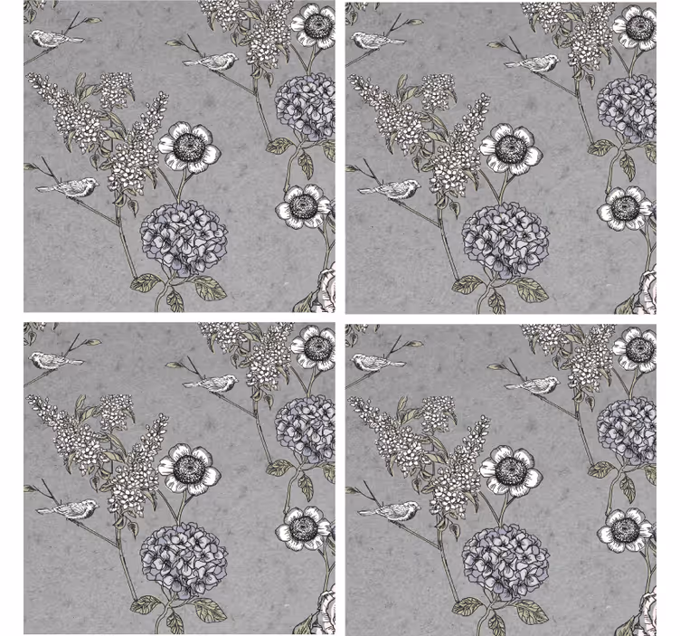 Untersetzer mit floralem texturmuster - TenStickers