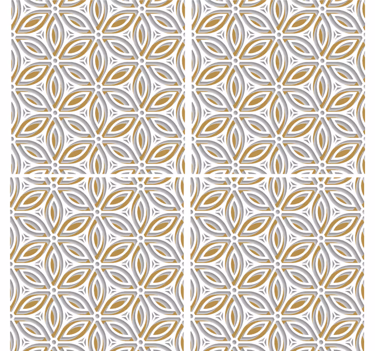 Untersetzer mit filigranem blumenelement - TenStickers