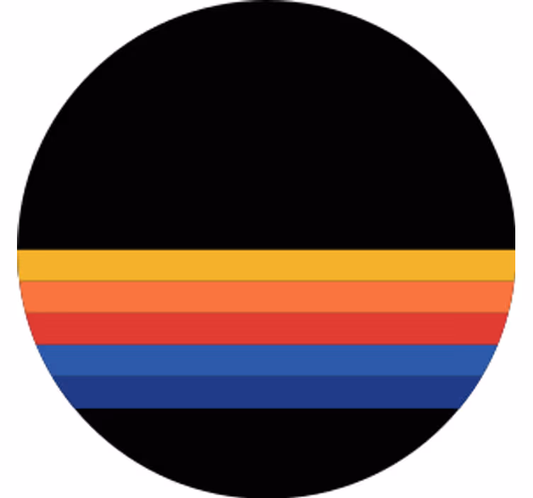 Untersetzer mit buntem gestreiften kreisdesign - TenStickers