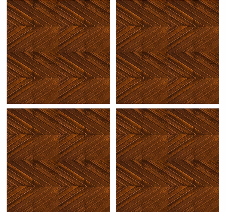 Untersetzer aus holz im chevron-muster - TenStickers
