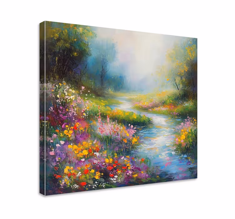 Wandbilder Landschaft wald fluss - TenStickers