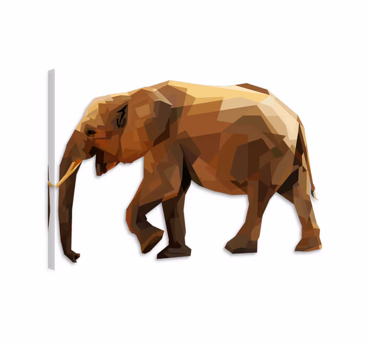 Wandbild elefant asiatisches geometrisches design - TenStickers