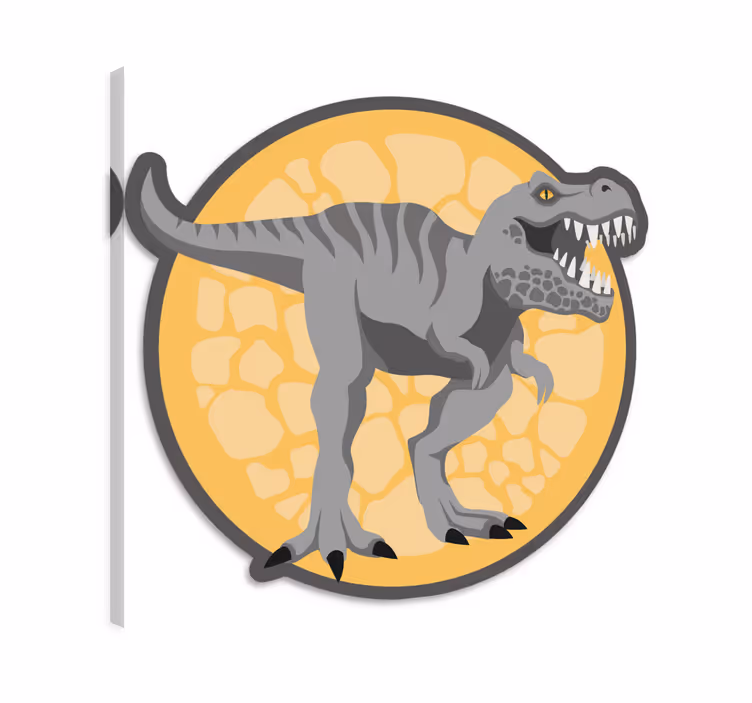Dinosaurier wandbild mit handgezeichnetem t-rex-hintergrund - TenStickers