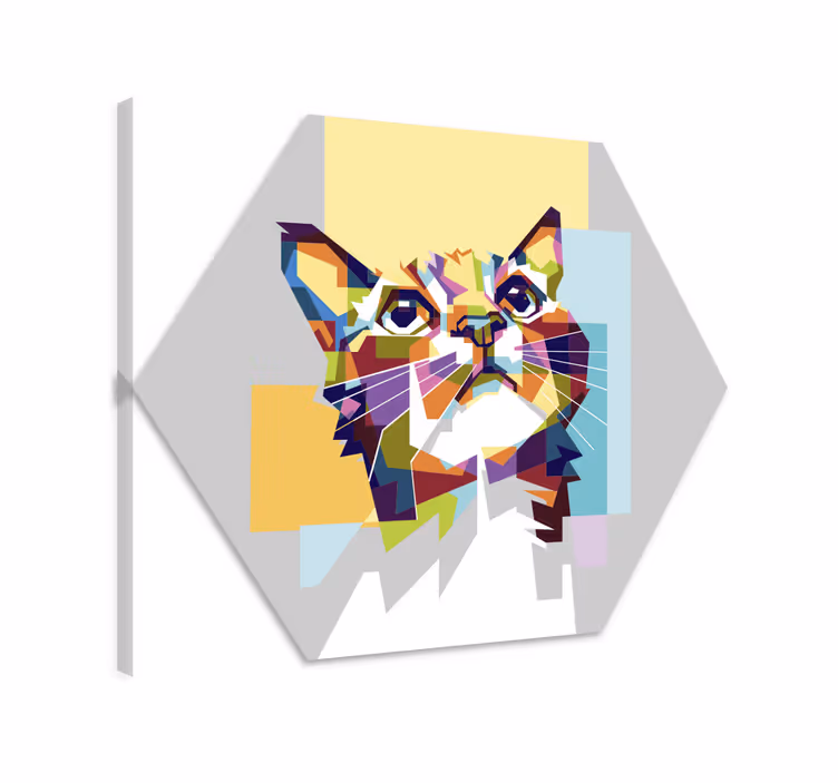 Wandbilder katzen bunte katzen hoffnung - TenStickers