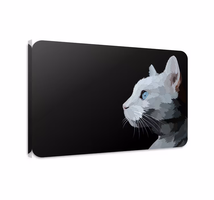 Wandbilder katzen katzenkopf mit blauen augen - TenStickers
