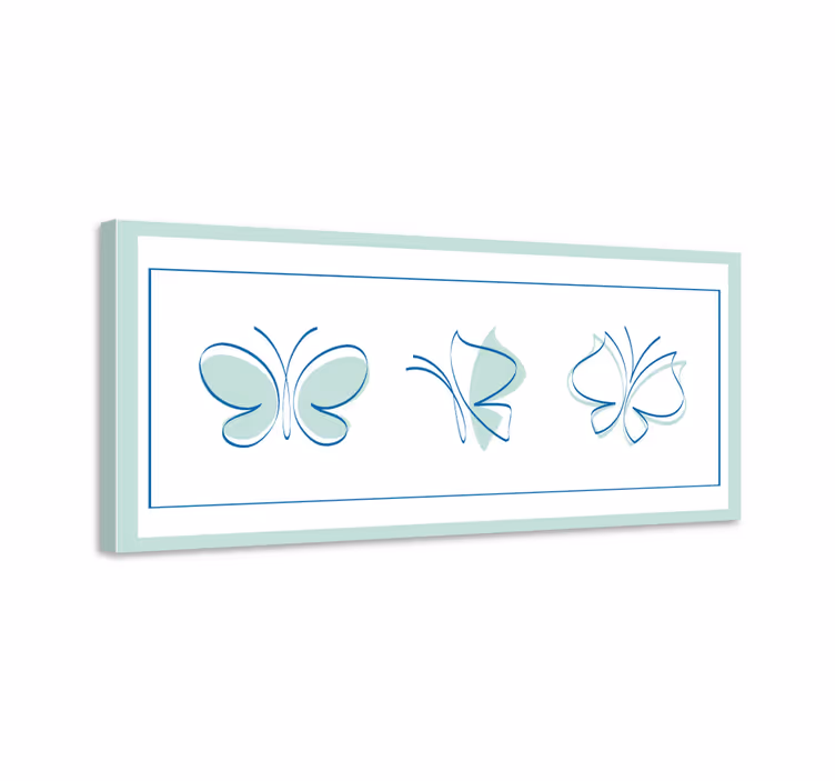 Wandbild schmetterling mit silhouettierten fliesen - TenStickers