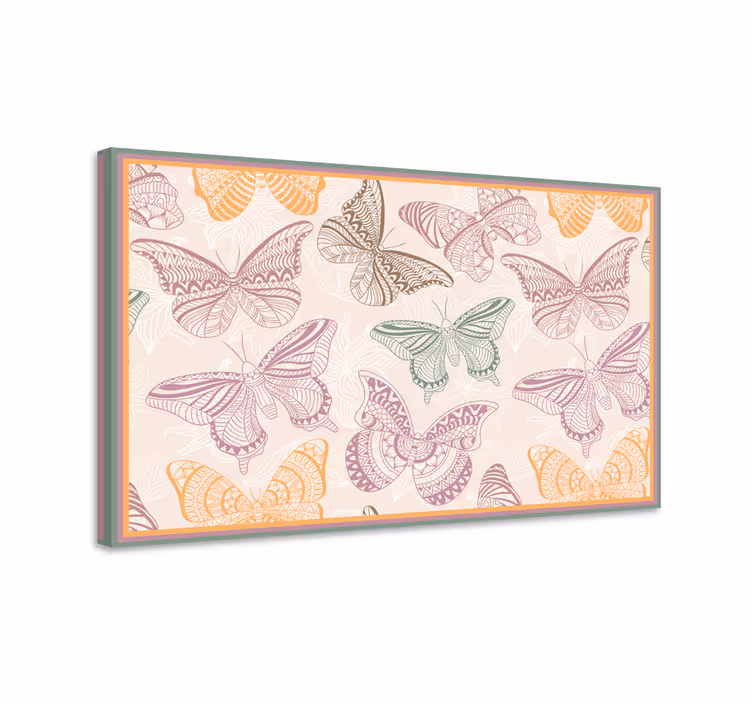 Wandbild schmetterling bunte ornamentale schmetterlinge - TenStickers