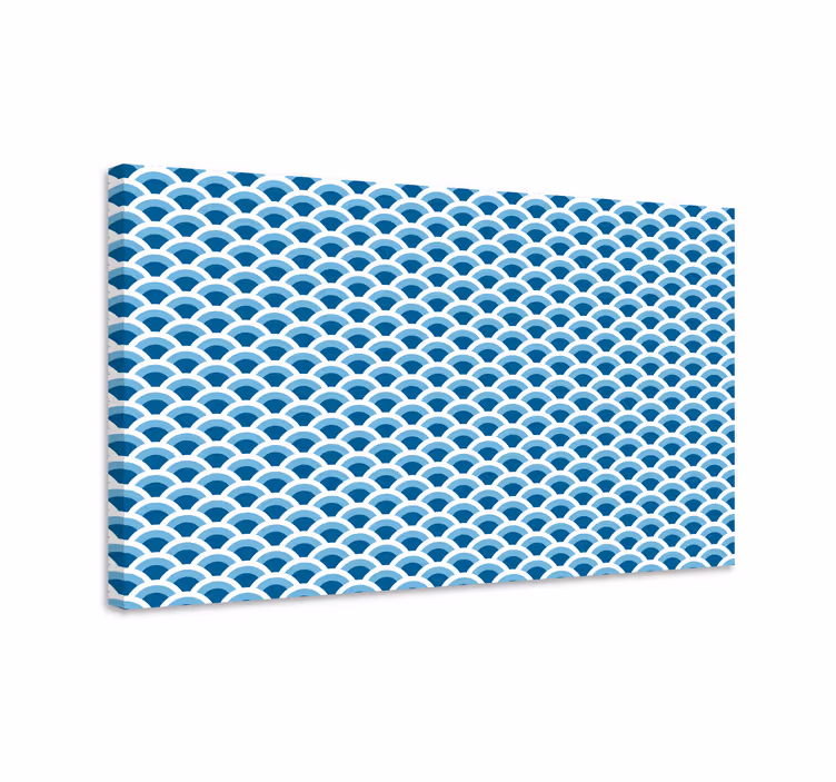 Wandbild fische in blauen farbnuancen - TenStickers