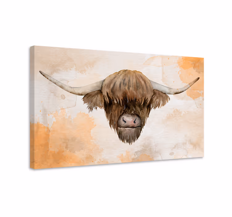Wandbild Tier hochlandrinderporträt - TenStickers