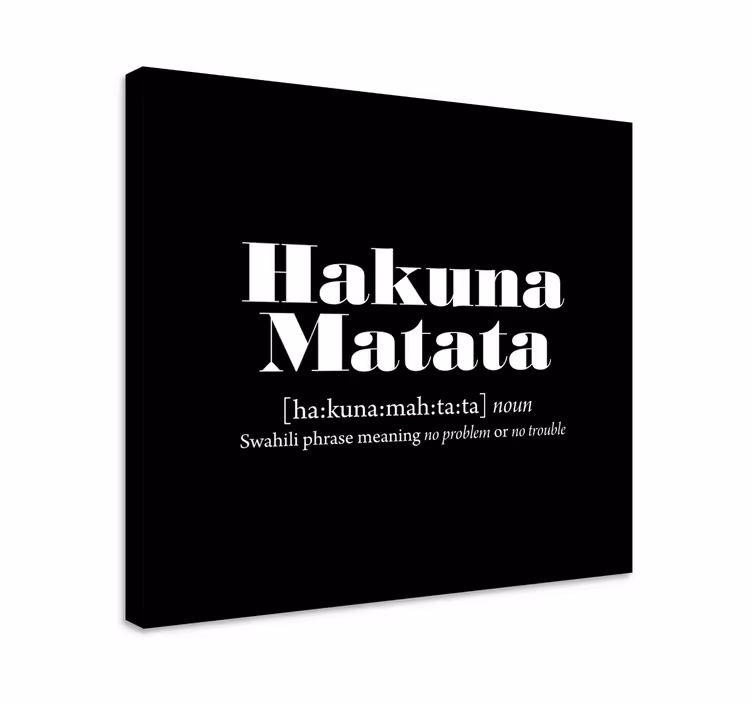 Wandbilder Sprüche Hakuna matata bedeutung - TenStickers