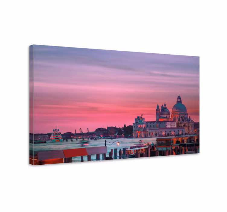Leinwandbild Schöner sonnenuntergang in venedig - TenStickers