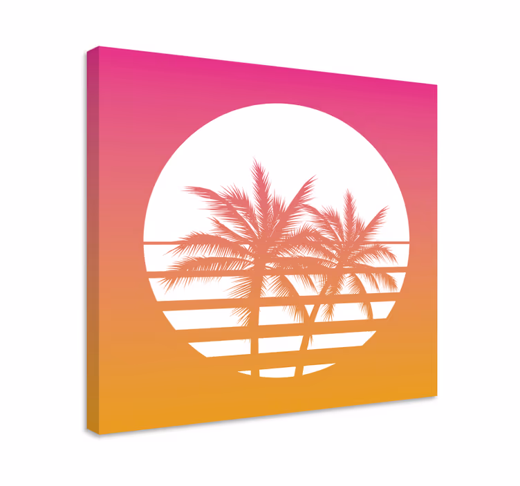 Wandbilder Landschaft Sonnenuntergang vintage landschaft - TenStickers