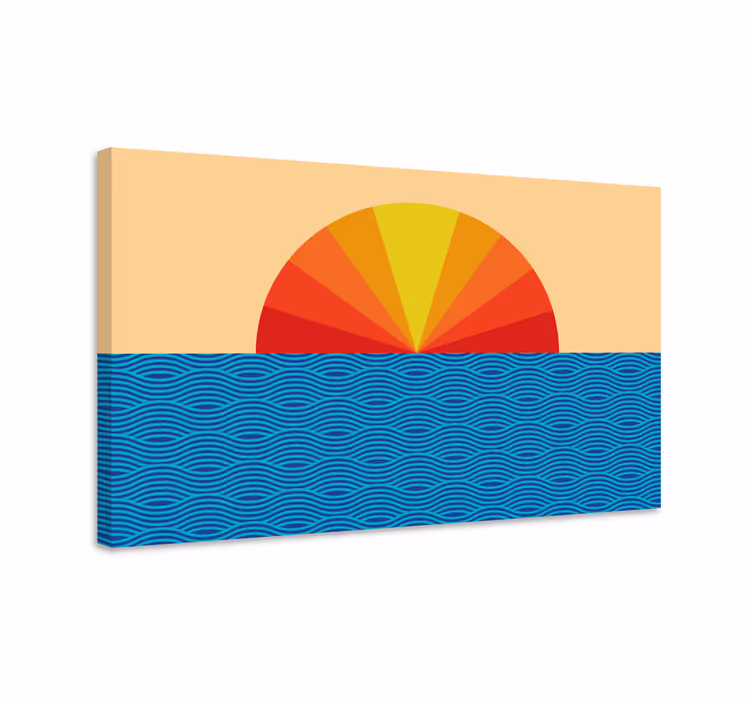 Wandbilder Landschaft Vintage sonnenuntergang - TenStickers