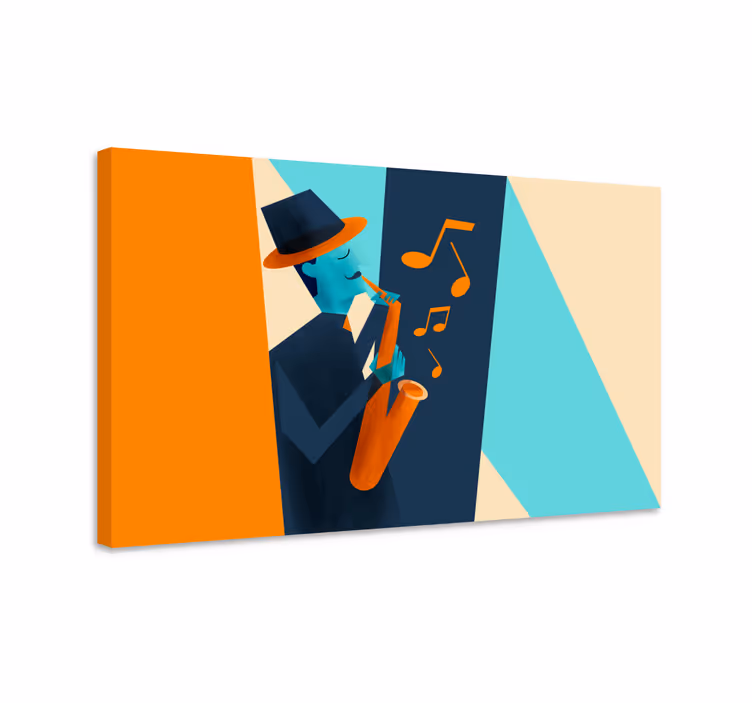 Wandbild Musik jazz-saxophonist - TenStickers