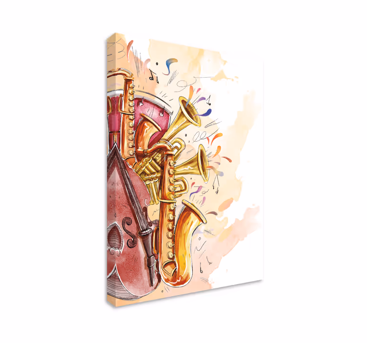 Wandbild Musik Musikinstrumente - TenStickers