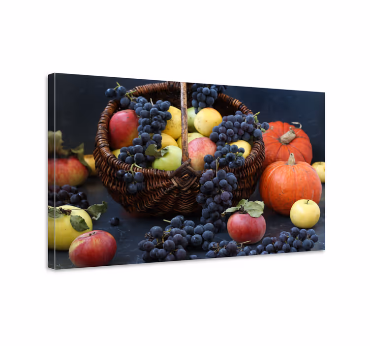 Leinwandbild obst erntekorb fülle - TenStickers