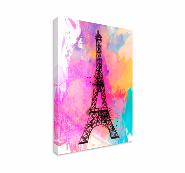 Leinwandbild eiffel tower silhouette - TenStickers