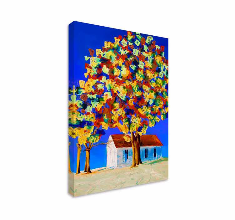 Wandbilder landschaft bunte baumkrone - TenStickers