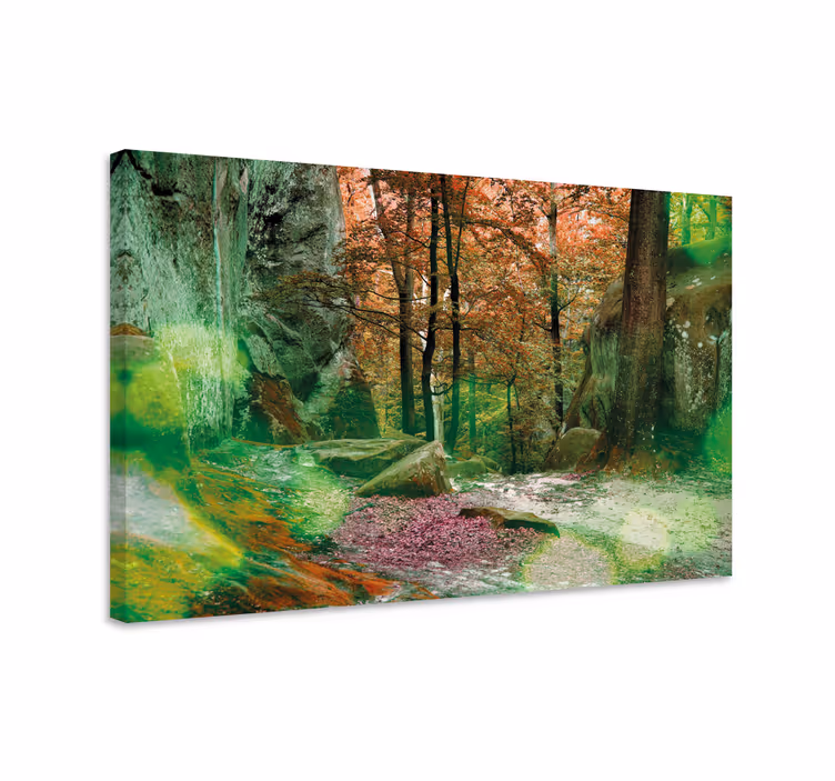Wandbilder landschaft waldweg szene - TenStickers