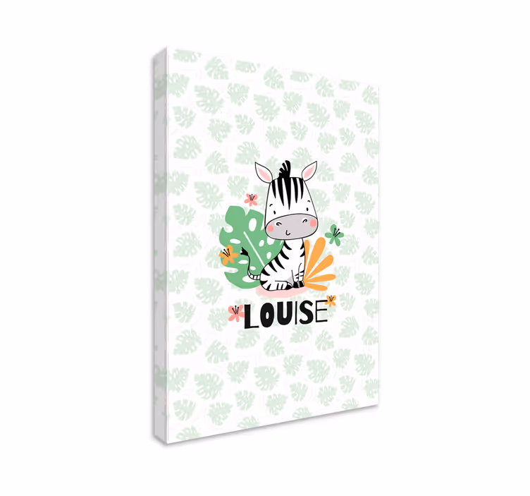 Leinwandbild Babys benutzerdefinierte zebra-illustration - TenStickers